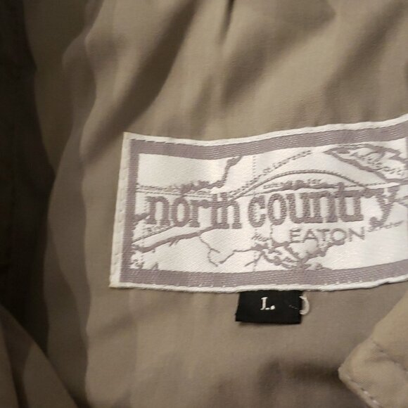 Vintage North Country Eaton Winter Coat Men's Beige Taupe  Size Large Milit - Picture 9 of 11